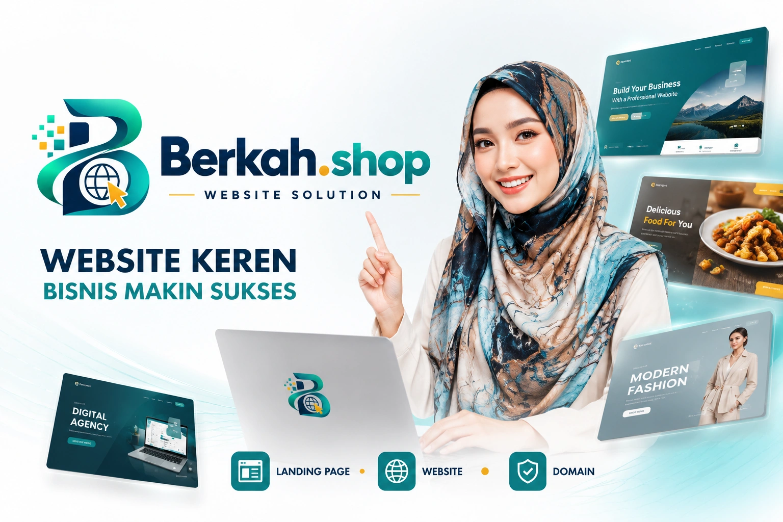 Contoh landing page Berkah.shop