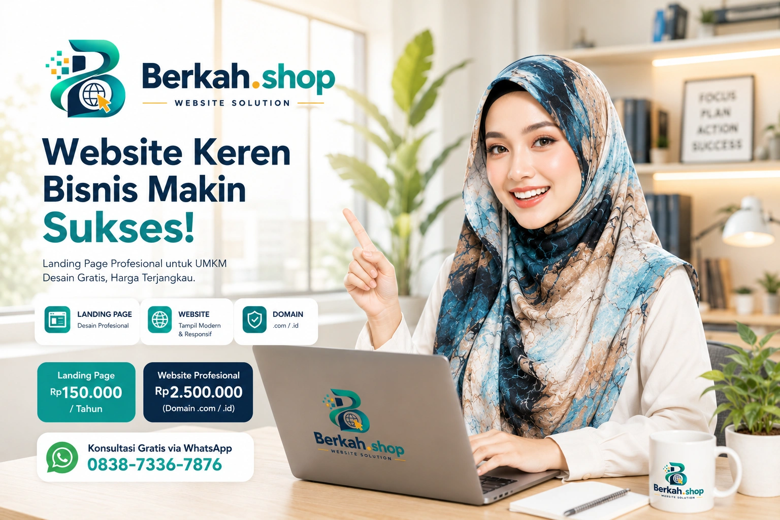 Contoh website bisnis Berkah.shop